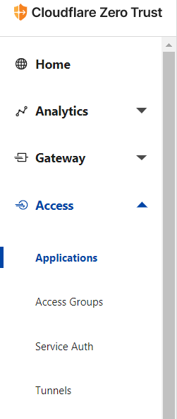 Cloudflare Zero Trust Access Applications