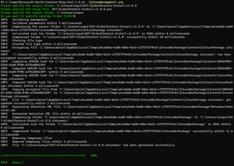 Intune Win32 Packaging theDXT