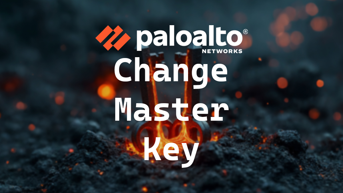 Palo Alto Change Master Key with HA (Active/Passive)